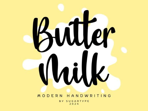 Butter Milk: The Modern Handwriting Script for Authentic Design