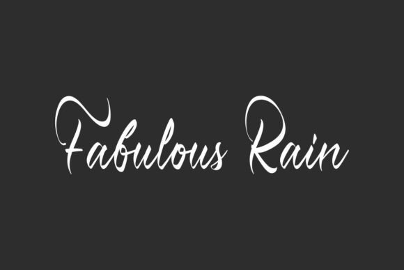 Fabulous Rain: A Handwritten Font for Authentic Branding
