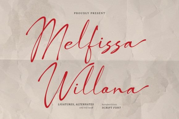 Melfissa Willona: A Script Font for Crafting Authentic Brand Stories