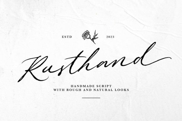 Rusthand: A Handmade Script Font for Authentic Design