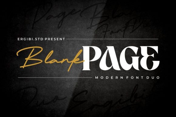 The Blank Page Font Duo: Crafting Timeless Luxury