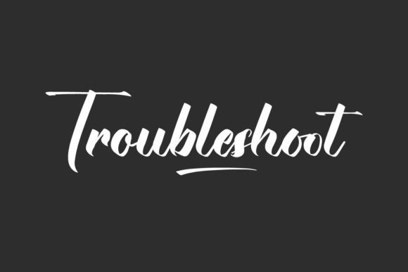 Troubleshoot: A Bold Brush Script for Lasting Impressions