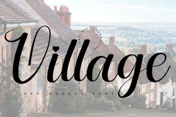Village: A Stylish Script Font for Modern Design